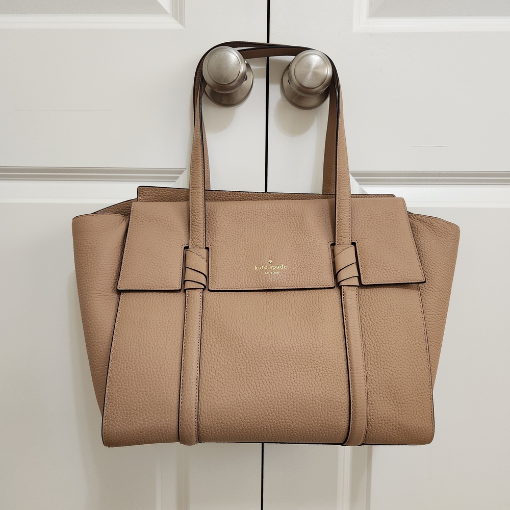 Kate Spade Daniels  Drive Abigail Pebbled Leather Tote - Neutral Hazel - Picture 2 of 7